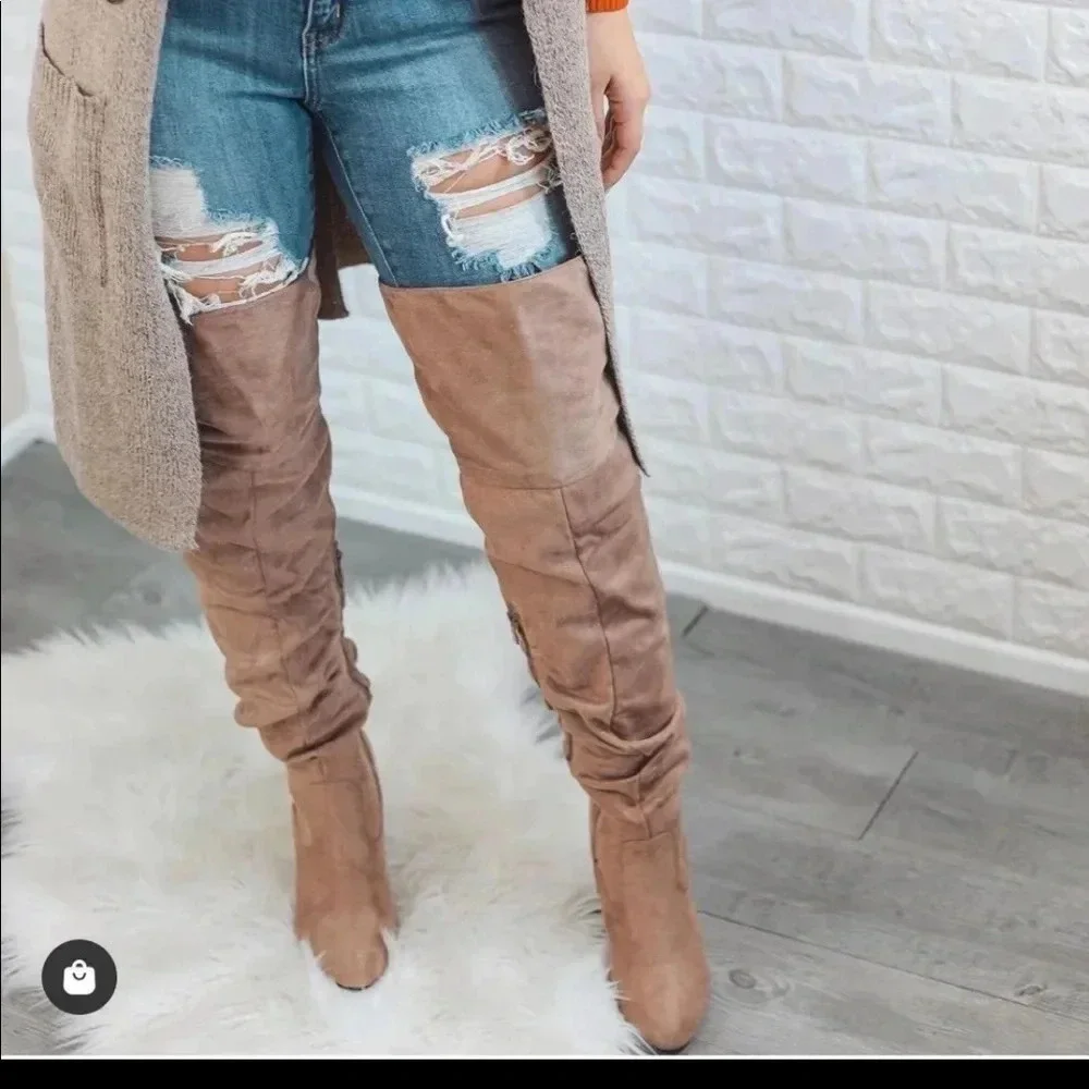 Knee high thigh high boots